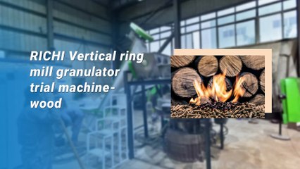 Vertical Ring Die Pellet Mill Test Run with Wood