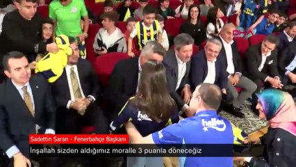 Fenerbahçe Başkanı Sadettin Saran öğrencilerle buluştu