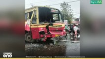 കോട്ടയം ചങ്ങനാശ്ശേരിയിൽ KSRTC ബസ്സുകൾ കൂട്ടിയിടിച്ച് ഡ്രൈവർക്കും രണ്ട് യാത്രക്കാർക്കും പരിക്ക്