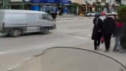 Kaza anı kask kamerasına yansıdı