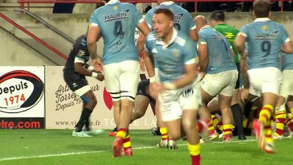 TOP 14 - Essai de Wilfrid HOUNKPATIN (MHR) - USA Perpignan - Montpellier Hérault Rugby
