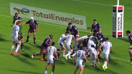 TOP 14 - Essai de Facundo ISA (SP) - Union Bordeaux-Bègles - Section Paloise