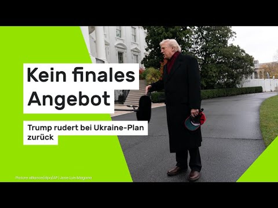 Donald Trump: Kein finales Angebot - US-Präsident rudert bei Ukraine-Plan zurück
