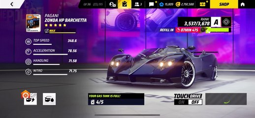 Zonda HP Barchetta Car Event TLE Gameplay | Black Friday Season | Asphalt Legends