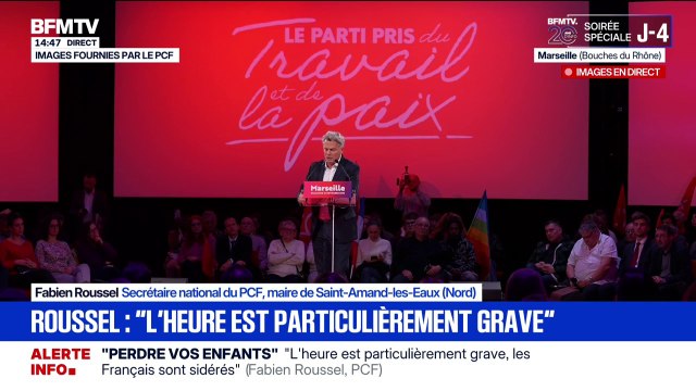 À Paris, comme à Berlin, on présente la guerre comme inévitable , déplore Fabien Roussel (PCF)