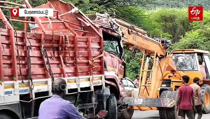 வேலூர் அருகே பள்ளத்தில் கவிழ்ந்த லாரி: அதிர்ஷ்டவசமாக உயிர் தப்பிய ஓட்டுநர்!