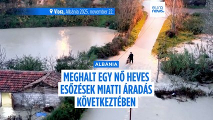 Meghalt egy nő Albániában heves esőzések miatti áradás következtében