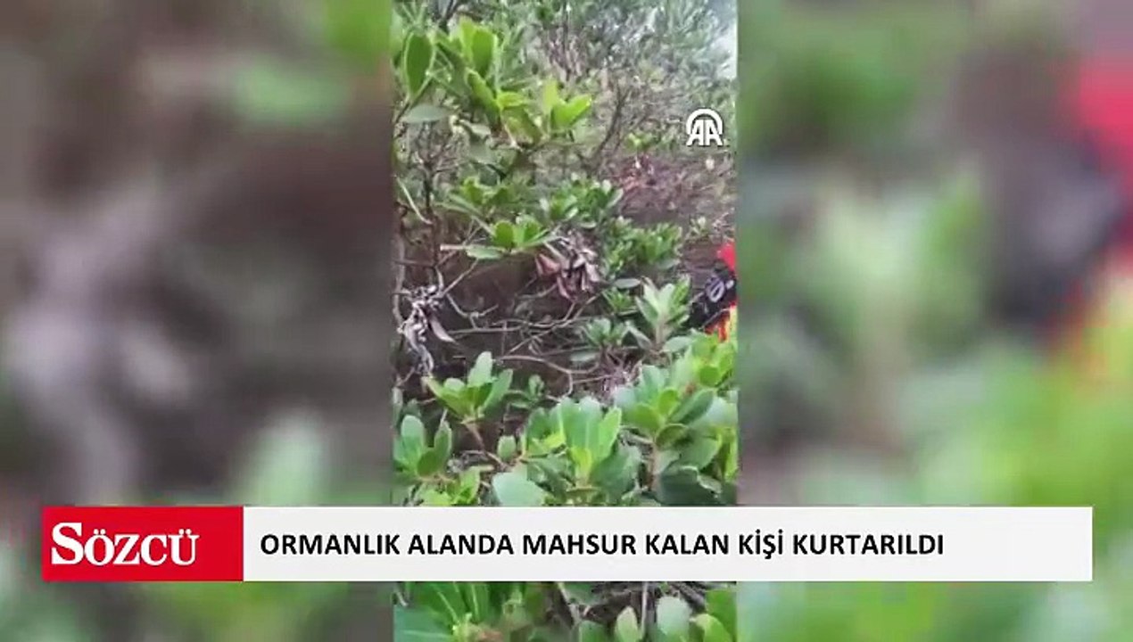 Ormanlık alanda mahsur kalan kişi kurtarıldı