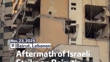 Aftermath of Israeli Strike on Beirut's Southern Suburbs