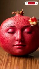 Pomegranate is eating and dancing while singing 🤯 🎶