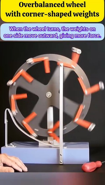 😎“Overbalanced Wheel Explained Simply _ Amazing Gravity Mechanism!”#OverbalancedWheel#EngineeringFac