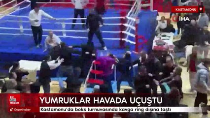 Kastamonu’da boks turnuvasında kavga ring dışına taştı