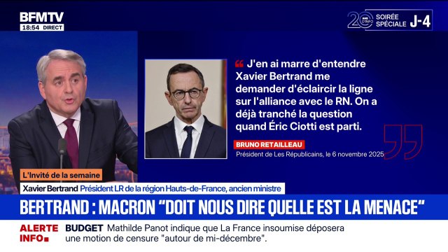 Présidentielle 2027: pour Xavier Bertrand (LR), le RN ne gagnera pas