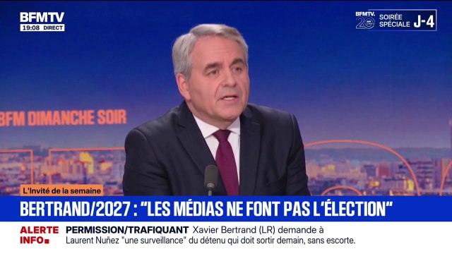 Présidentielle 2027: Xavier Bertrand (LR) explique qu'il s'y prépare et plaide pour un mandat présidentiel unique
