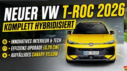 Neuer VW T-Roc (MJ 2026) – Technik, Ausstattung & Design in Canary Yellow