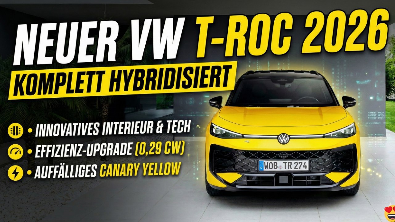 Neuer VW T-Roc (MJ 2026) – Technik, Ausstattung & Design in Canary Yellow