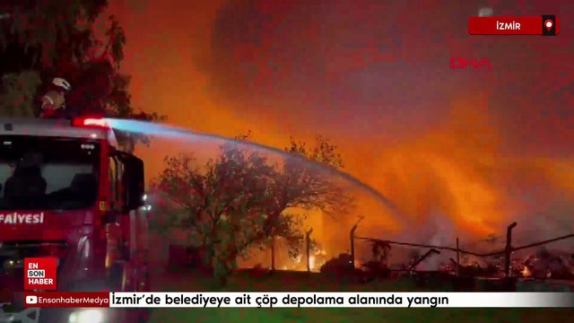İzmir'de çöp depolama alanında yangın çıktı