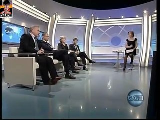 Bianca Berlinguer TV black pantyhose - high heels tv legshow !!!!