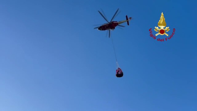 Recuperato con elicottero dai Vigili del fuoco cavallo bloccato nel fango