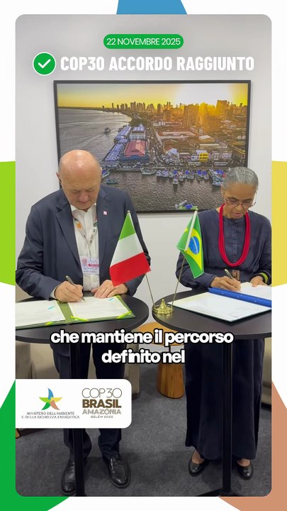 Pichetto - COP30: accordo raggiunto (23.11.25)