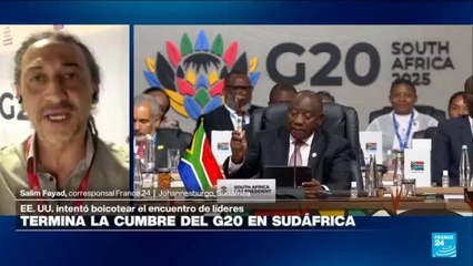 Desde Johannesburgo: culmina la cumbre del G20, EE. UU. asumirá la presidencia del evento en 2026