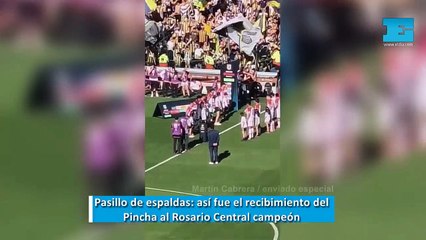 Estudiantes vs Rosario Central: pasillo de espaldas en el recibimiento al "campeón"