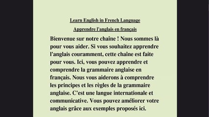 Sentence and Types of Sentences(French Language)