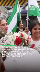 Concejal Saavedra anuncia su renuncia al cargo una vez se defina la fecha de inscripción de candidaturas