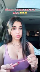 Meeti Kalhar Applying a Beautiful Lipstick Shade