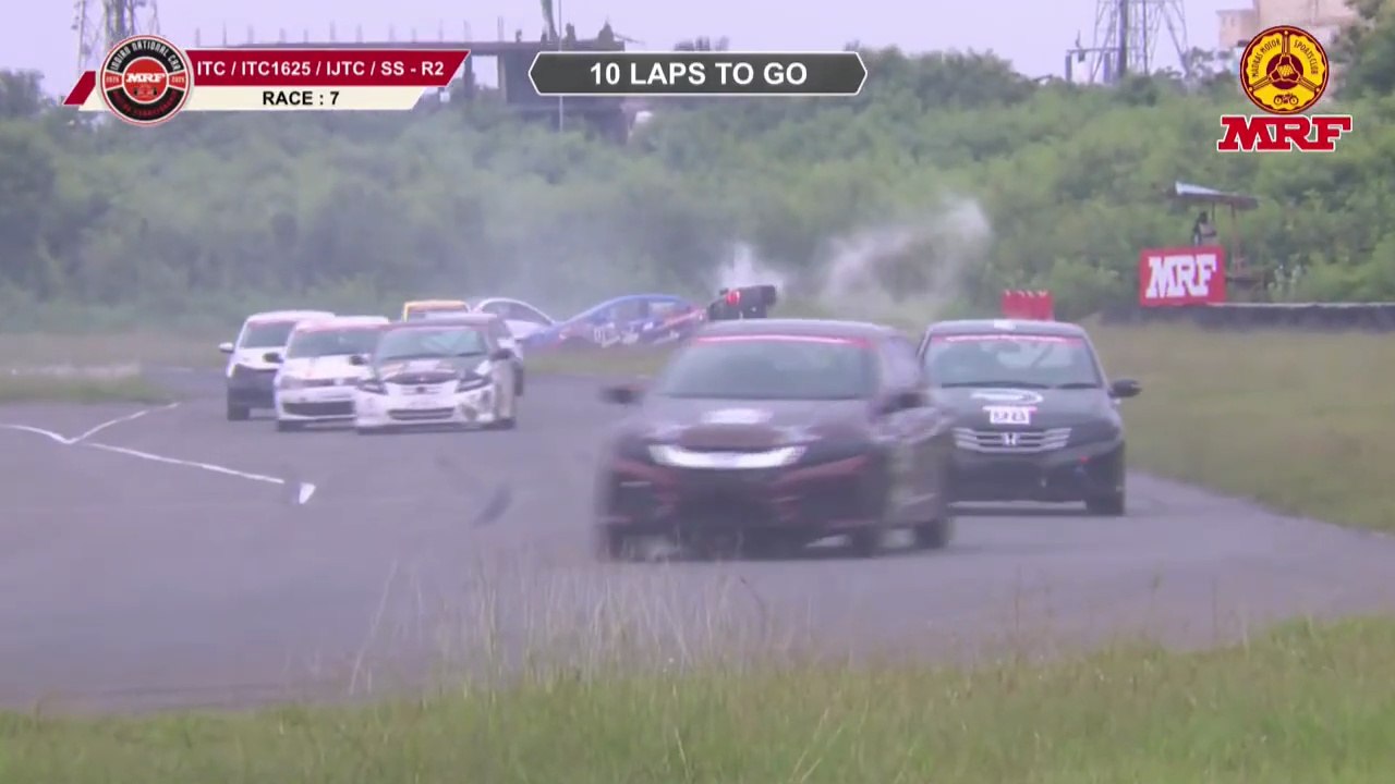 MRF Challenge ITC IJTC SS 2025 Chennai Race 2 Start Big Crash