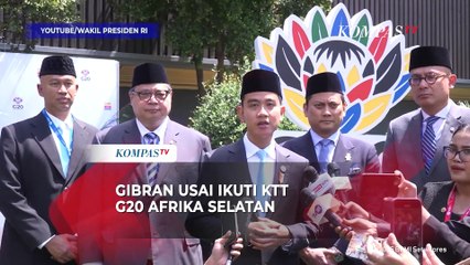 Wapres Gibran usai Ikuti KTT G20 Afrika Selatan: Posisi Indonesia Sudah Kita Suarakan di Mata Dunia