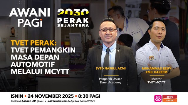 AWANI Pagi: TVET Perak |TVET pemangkin masa depan automotif melalui MCYTT