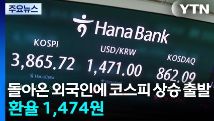 돌아온 외국인에 코스피 상승 출발...환율 1,474원 / YTN