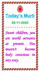 🇲🇰 Essence of Today’s Murli 26 November 2025 English in Male Voice| BRAHMA KUMARIS