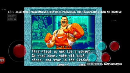 Fatal Fury 3 Franco Bash vs Mai Shiranui fala de vitória do Franco Bash em português parte 1