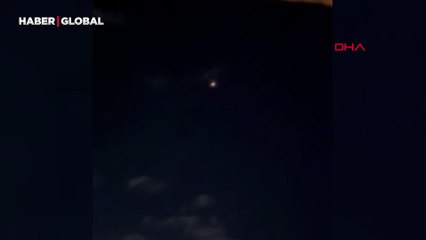 İstanbul semalarında gece vakti heyecanlandıran görüntü! Bir göründü, bir kayboldu