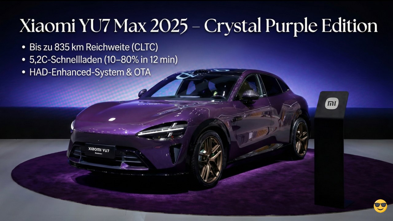 Neues Sondermodell & HAD Enhanced 2025 – Alle Highlights zum Xiaomi YU7 Max