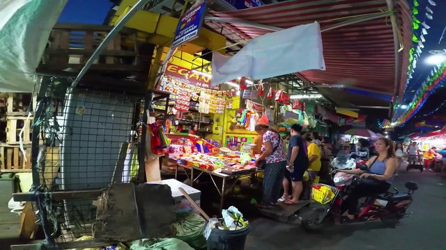 Sight At Night on Elcano Street in Manila City in the Philippines
