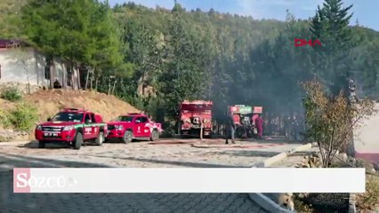 Eski okul binası yandı