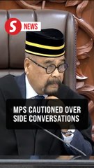 Deputy Speaker warns MPs over side talking during debate