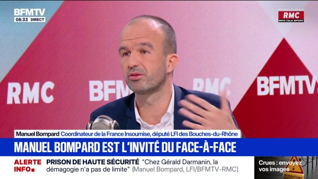 Marche blanche en hommage à Mehdi Kessaci: Qu'on évite de faire des polémiques sur des drames dans le débat politique, souhaite Manuel Bompard (LFI)