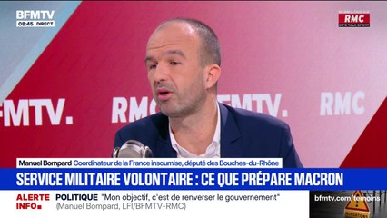 "Ce n'est pas à lui de faire des déclarations", estime Manuel Bompard après les propos du chef d'état major des armées