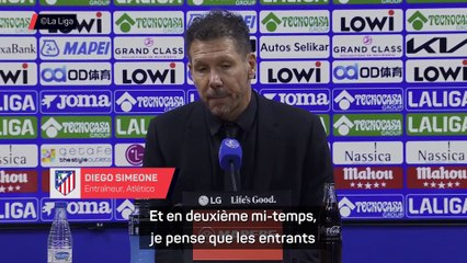 Simeone remercie les entrants et... la chance !