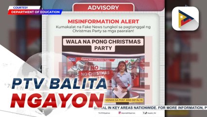 DepEd, pinabulaanan ang kumakalat na balitang kanselado ang Christmas party sa mga paaralan