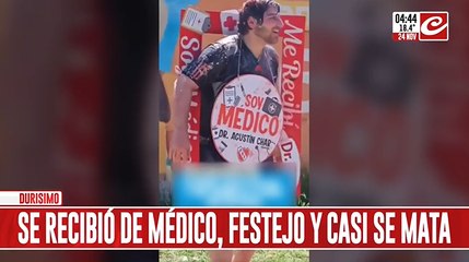 Se recibió de médico, salió a festejar... ¡y casi termina hospitalizado!