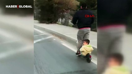 Sultangazi'de elektrikli scooter ile tehlikeli yolculuk! O anlar kamerada