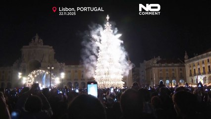 Lisboa entra na quadra natalícia com árvore de Natal gigante e fogo-de-artifício