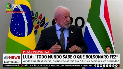 Lula sobre prisão de Bolsonaro: “Todo mundo sabe o que ele fez”