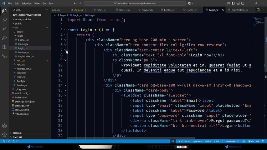 Part 2: Login with Email – Firebase Auth | React Bangla Tutorial
