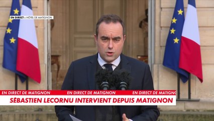 Sébastien Lecornu s'exprime depuis Matignon sur la procédure budgétaire